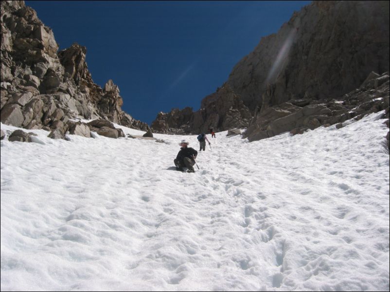 2005-07-03 Williamson (64) Rich in snow chute, it is getting warm